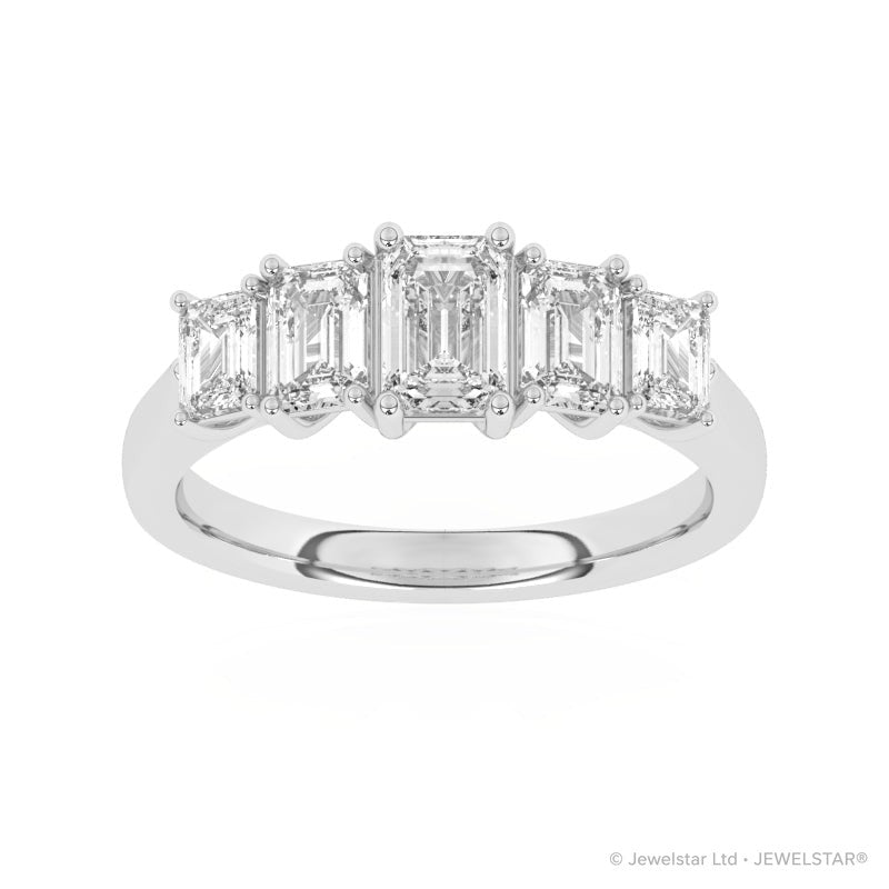 R-86200-AD-W  2.10ct Lab Diamond Five Stone Ring