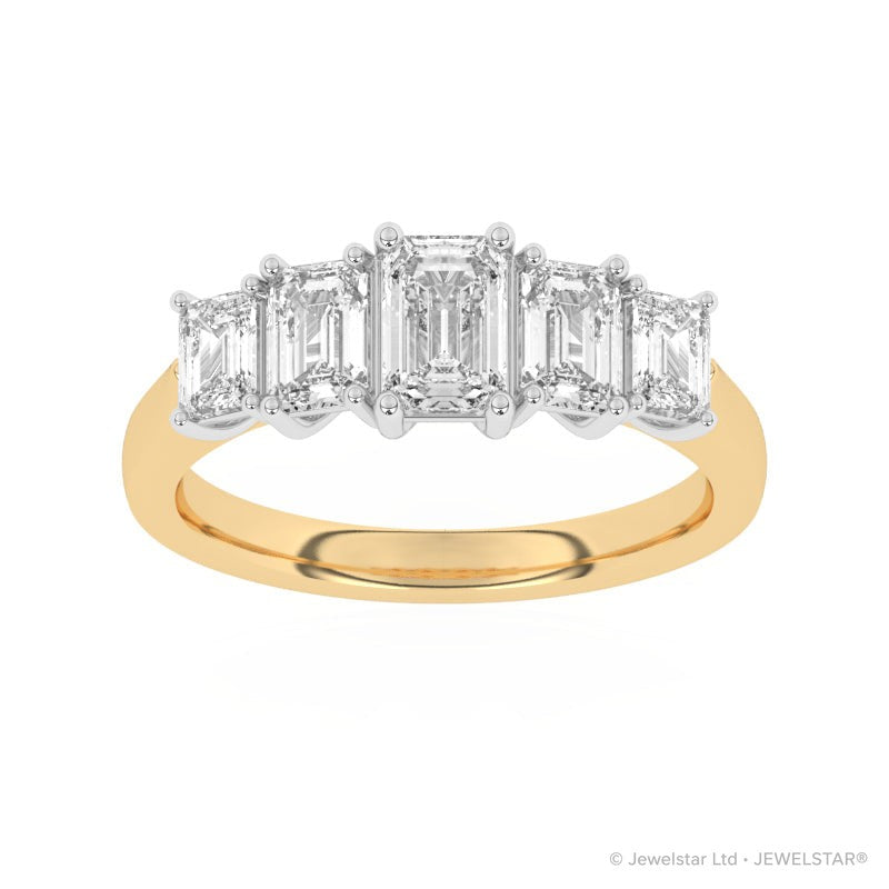 R-86200-AD-Y  2.10ct Lab Diamond Five Stone Ring