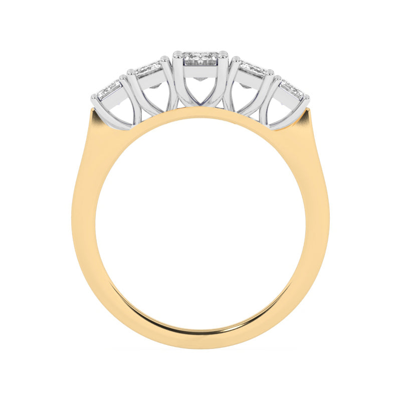 R-86200-AD-Y  2.10ct Lab Diamond Five Stone Ring