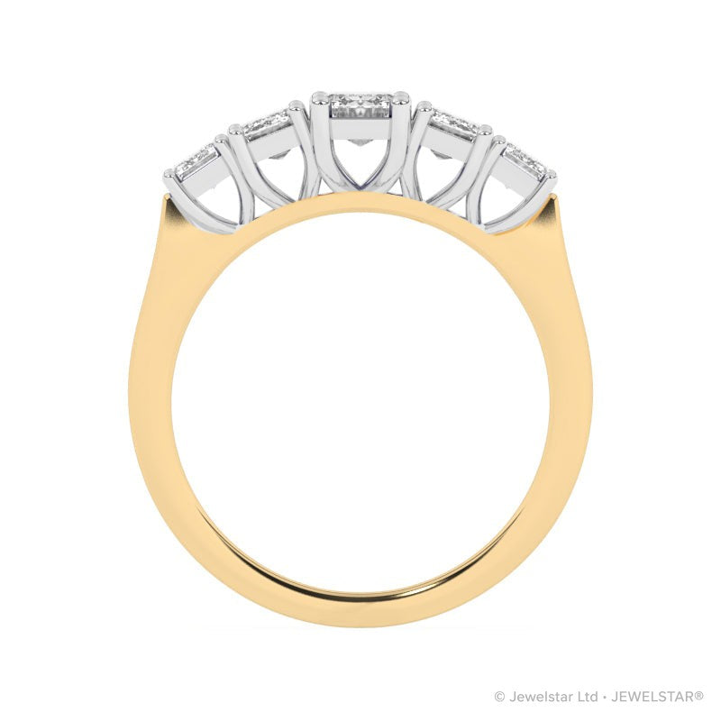 R-86200-AD-Y  2.10ct Lab Diamond Five Stone Ring