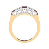 R-86200-RU-Y  Lab Diamond & Ruby Three Stone Ring F/VS (EGL Report Included)