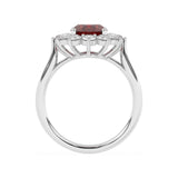 R-87075-RU-W  Lab Diamond & Ruby Cluster Ring F/VS (EGL Report Included)