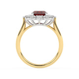 R-87075-RU-Y  Lab Diamond & Ruby Cluster Ring F/VS (EGL Report Included)