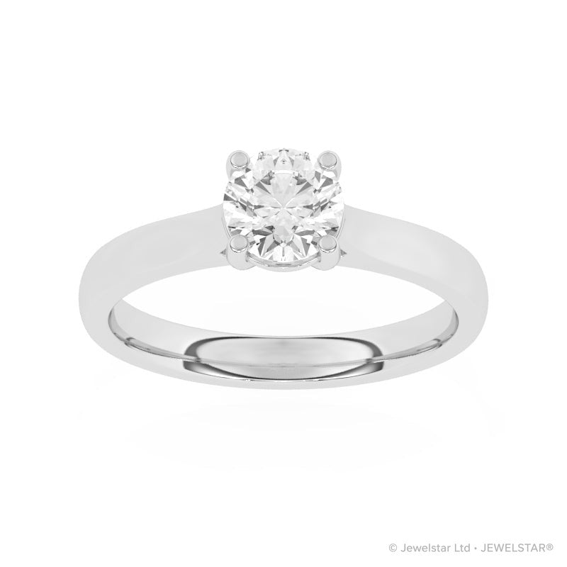 R-11050-AD-W  0.50ct G-H/SI Brilliant Cut Diamond Solitaire Ring (IGI Report Included)
