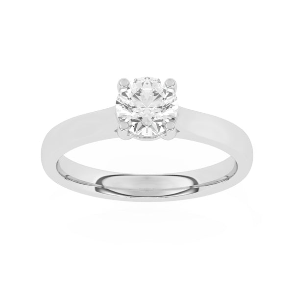 R-87100-AD-W  1.00ct D/VS2 Brilliant Cut Lab Diamond Solitaire Ring (IGI Report Included)