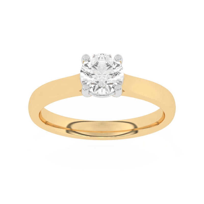 R-11050-AD-Y  0.50ct G-H/SI Brilliant Cut Diamond Solitaire Ring (IGI Report Included)