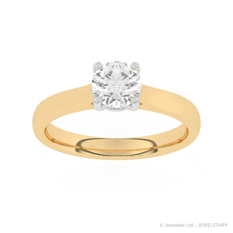 R-11050-AD-Y  0.50ct G-H/SI Brilliant Cut Diamond Solitaire Ring (IGI Report Included)