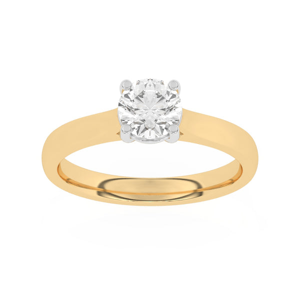 R-87100-AD-Y  1.00ct D/VS2 Brilliant Cut Lab Diamond Solitaire Ring (IGI Report Included)