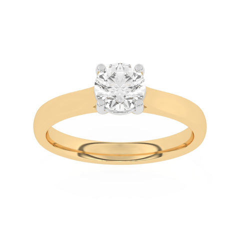 R-87100-AD-Y  1.00ct D/VS2 Brilliant Cut Lab Diamond Solitaire Ring (IGI Report Included)