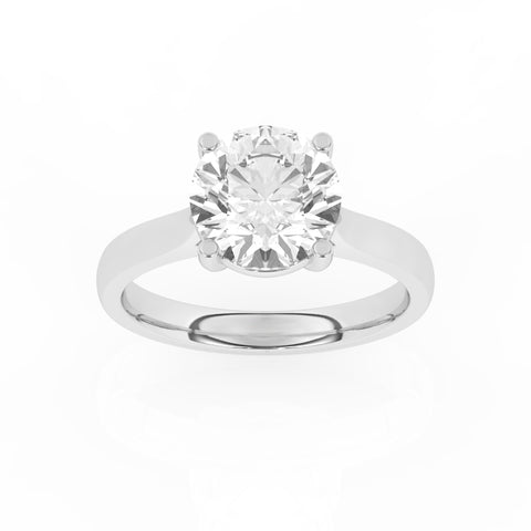 R-87300-AD-W  3.00ct D/VS2 Brilliant Cut Lab Diamond Solitaire Ring (IGI Report Included)