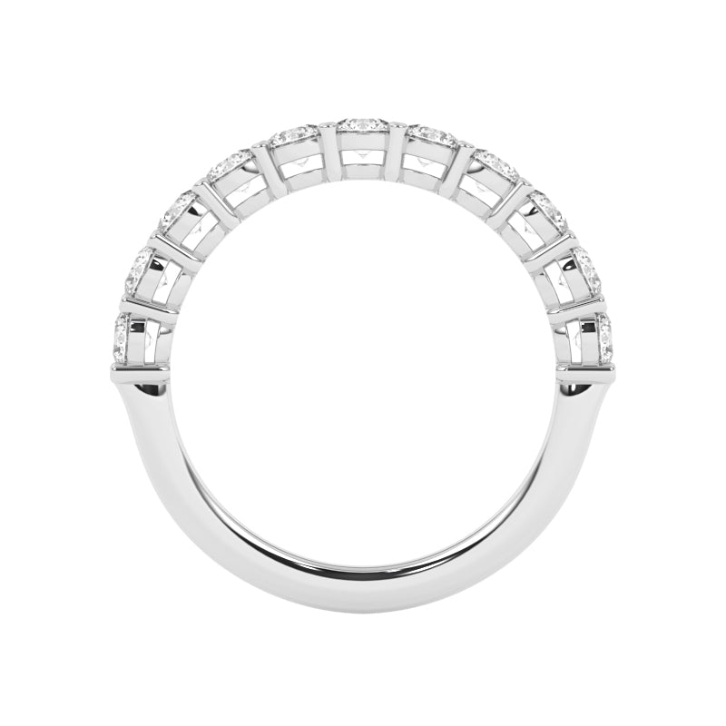 R-87510-AD-W  1.00ct Lab Diamond Eleven Stone Half Eternity Ring