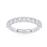 R-87510-AD-W  1.00ct Lab Diamond Eleven Stone Half Eternity Ring (EGL Report Included)