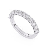 R-87510-AD-W  1.00ct Lab Diamond Eleven Stone Half Eternity Ring (EGL Report Included)