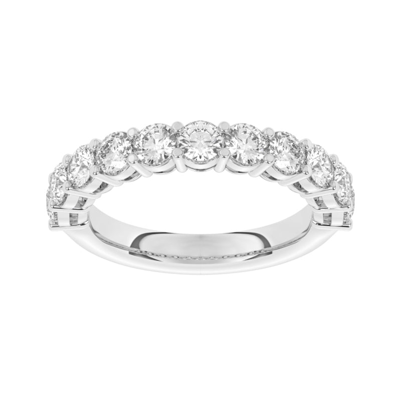 R-87515-AD-W  1.50ct Lab Diamond Eleven Stone Half Eternity Ring