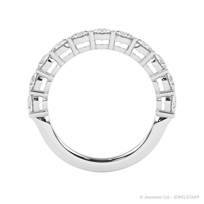 R-87515-AD-W  1.50ct Lab Diamond Eleven Stone Half Eternity Ring