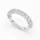R-87515-AD-W  1.50ct Lab Diamond Eleven Stone Half Eternity Ring (EGL Report Included)