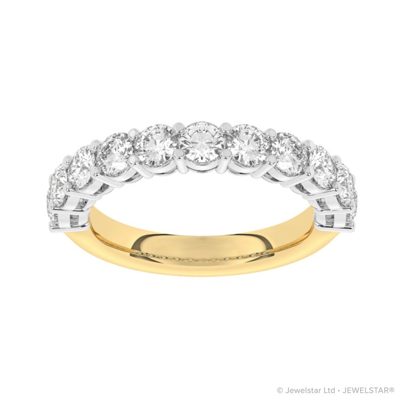 R-87515-AD-Y  1.50ct Lab Diamond Eleven Stone Half Eternity Ring