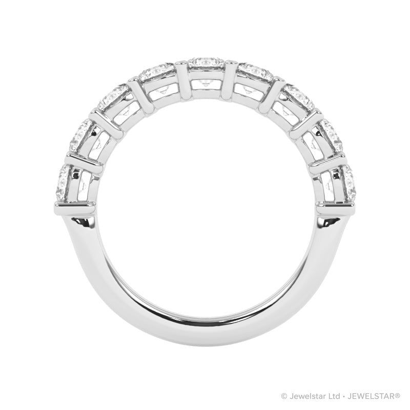 R-87520-AD-W  2.00ct Lab Diamond Nine Stone Half Eternity Ring
