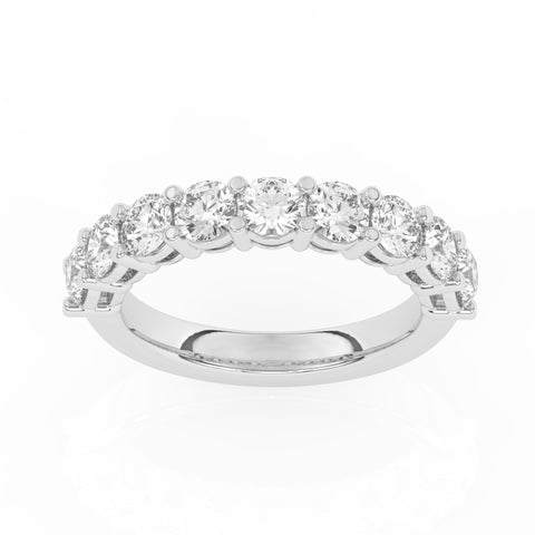 R-87520-AD-W  2.00ct Lab Diamond Nine Stone Half Eternity Ring (EGL Report Included)