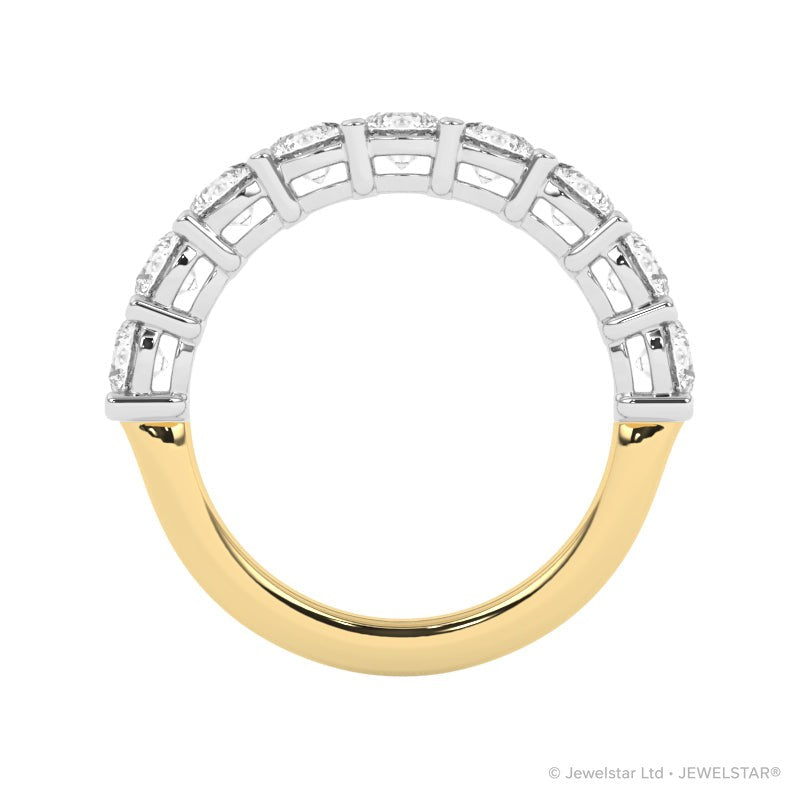 R-87520-AD-Y  2.00ct Lab Diamond Nine Stone Half Eternity Ring