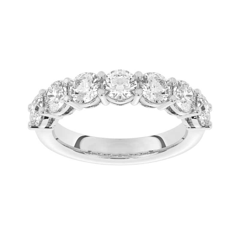 R-87525-AD-W  2.50ct Lab Diamond Seven Stone Half Eternity Ring