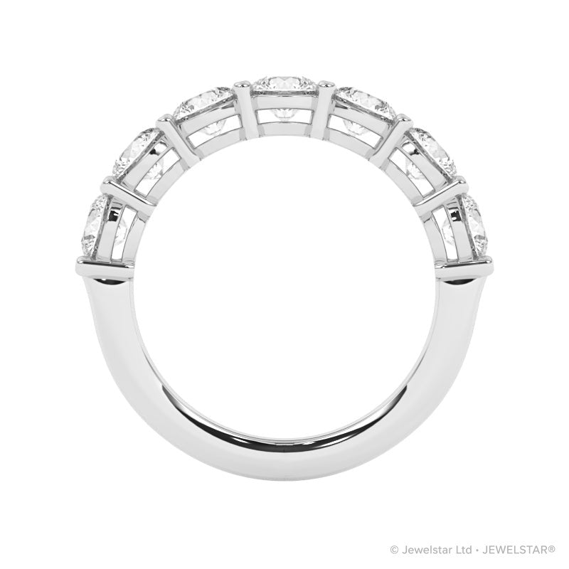 R-87525-AD-W  2.50ct Lab Diamond Seven Stone Half Eternity Ring