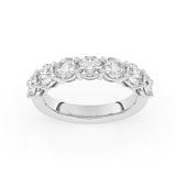 R-87525-AD-W  2.50ct Lab Diamond Seven Stone Half Eternity Ring (EGL Report Included)