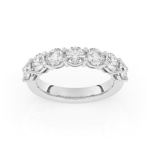 R-87525-AD-W  2.50ct Lab Diamond Seven Stone Half Eternity Ring (EGL Report Included)