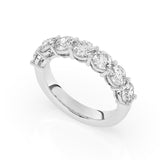 R-87525-AD-W  2.50ct Lab Diamond Seven Stone Half Eternity Ring (EGL Report Included)