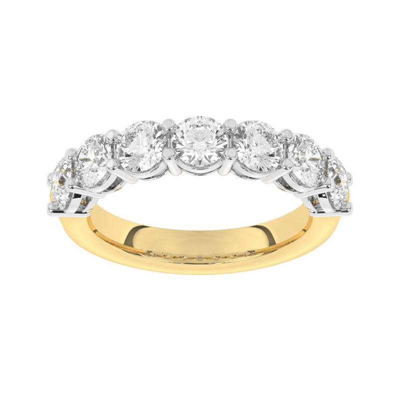 R-87525-AD-Y  2.50ct Lab Diamond Seven Stone Half Eternity Ring