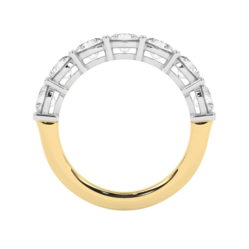 R-87525-AD-Y  2.50ct Lab Diamond Seven Stone Half Eternity Ring