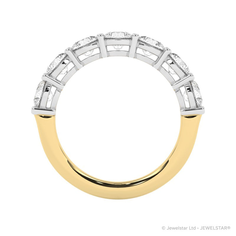 R-87525-AD-Y  2.50ct Lab Diamond Seven Stone Half Eternity Ring
