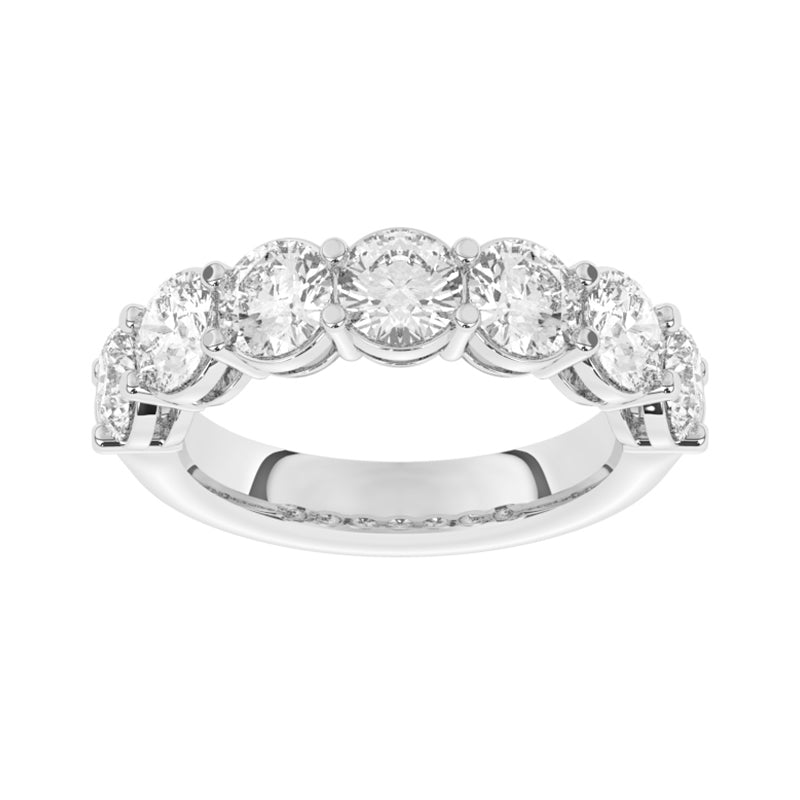 R-87530-AD-W  3.00ct Lab Diamond Seven Stone Half Eternity Ring