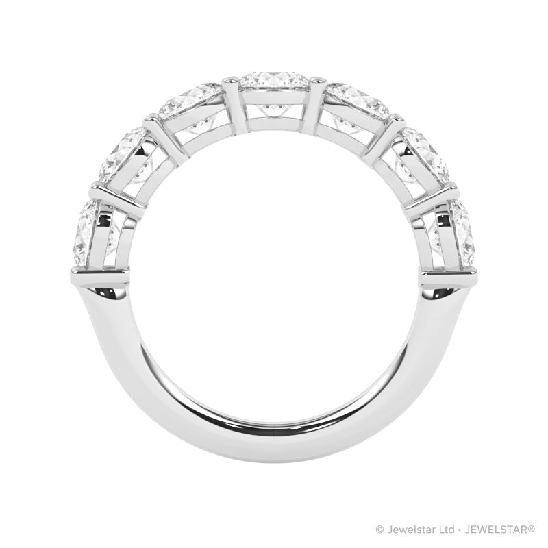 R-87530-AD-W  3.00ct Lab Diamond Seven Stone Half Eternity Ring