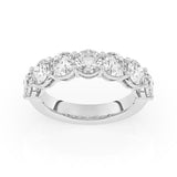 R-87530-AD-W  3.00ct Lab Diamond Seven Stone Half Eternity Ring (EGL Report Included)