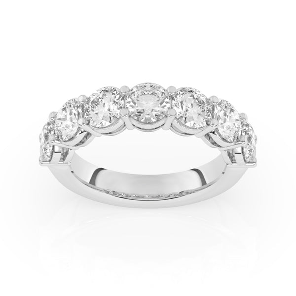 R-87530-AD-W  3.00ct Lab Diamond Seven Stone Half Eternity Ring (EGL Report Included)