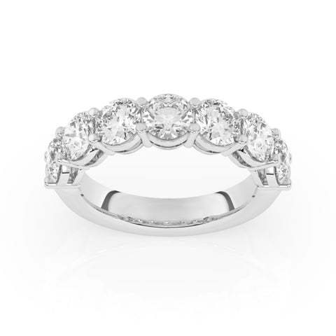 R-87530-AD-W  3.00ct Lab Diamond Seven Stone Half Eternity Ring (EGL Report Included)