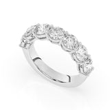 R-87530-AD-W  3.00ct Lab Diamond Seven Stone Half Eternity Ring (EGL Report Included)