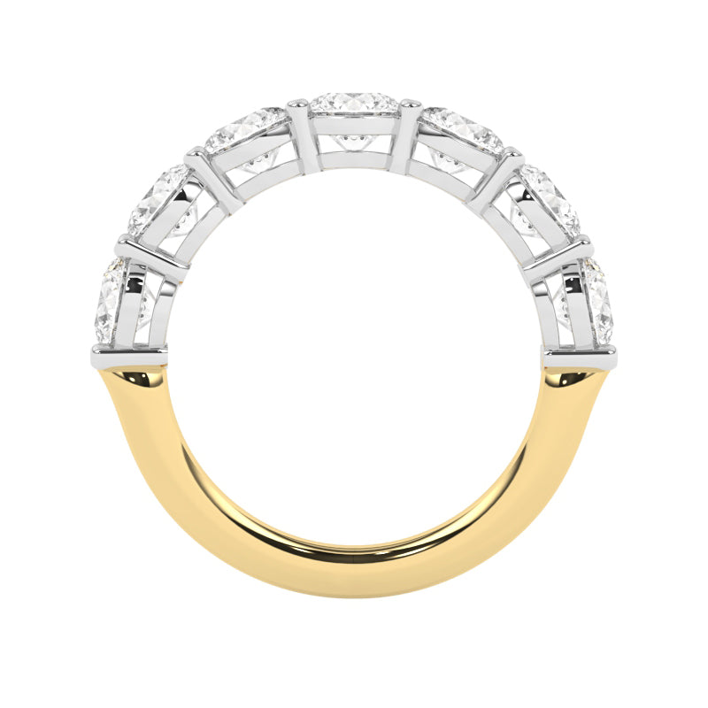 R-87530-AD-Y  3.00ct Lab Diamond Seven Stone Half Eternity Ring