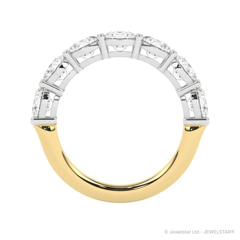 R-87530-AD-Y  3.00ct Lab Diamond Seven Stone Half Eternity Ring