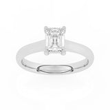 R-88100-AD-W  1.00ct D/VS2 Emerald Cut Lab Diamond Solitaire Ring (IGI Report Included)