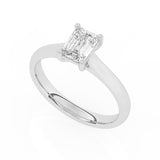 R-88100-AD-W  1.00ct D/VS2 Emerald Cut Lab Diamond Solitaire Ring (IGI Report Included)