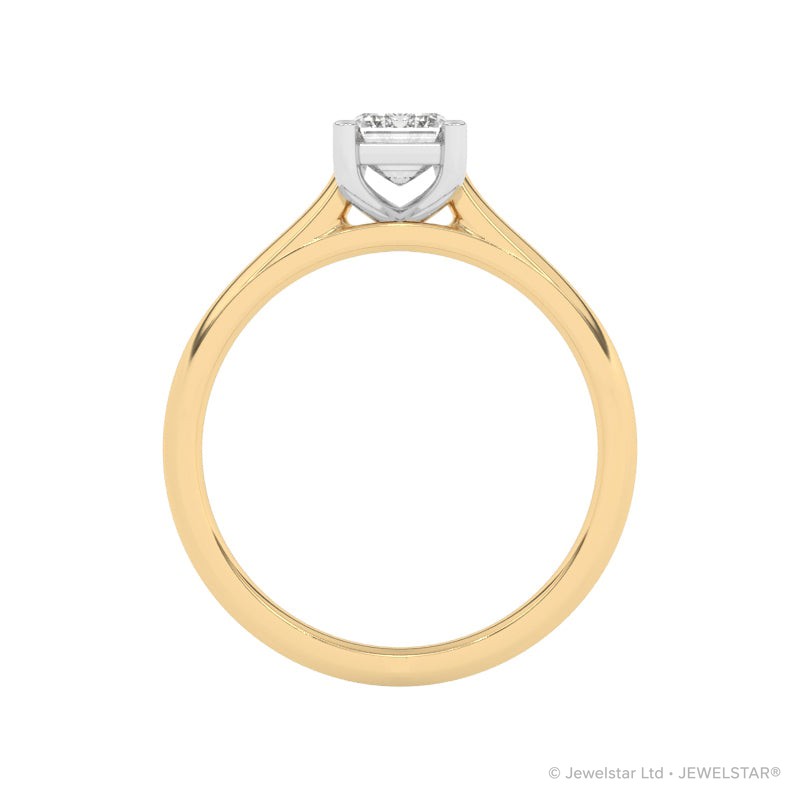 R-88100-AD-Y  1.00ct D/VS2 Emerald Cut Lab Diamond Solitaire Ring (IGI Report Included)