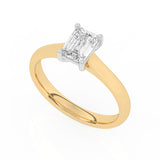 R-88100-AD-Y  1.00ct D/VS2 Emerald Cut Lab Diamond Solitaire Ring (IGI Report Included)