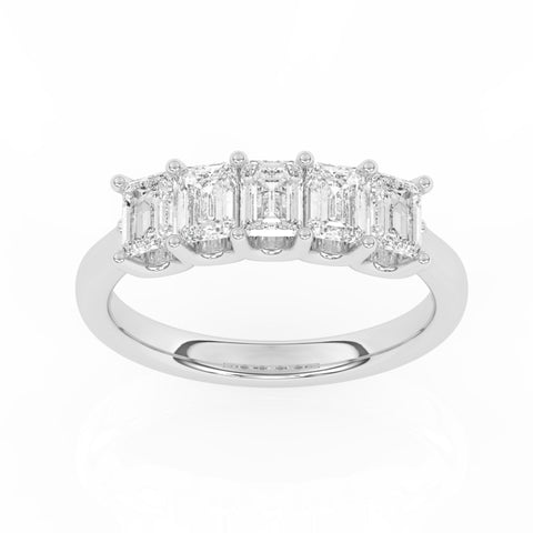 R-88165-AD-W  1.65ct F/VS Lab Diamond Five Stone Ring (EGL Report Included)