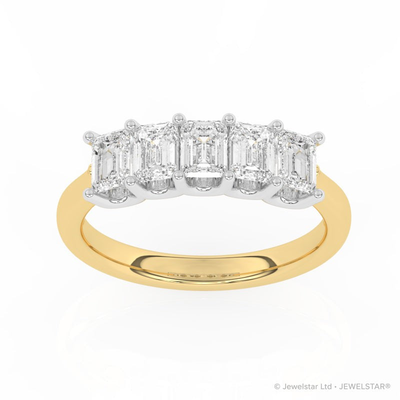 R-88165-AD-Y  1.65ct Lab Diamond Five Stone Ring