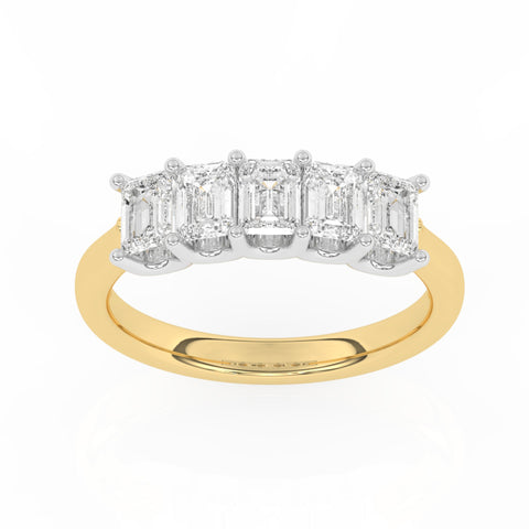 R-88165-AD-Y  1.65ct F/VS Lab Diamond Five Stone Ring (EGL Report Included)