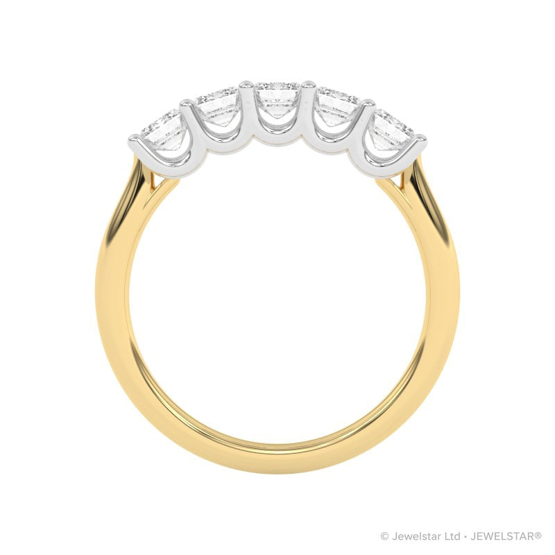 R-88165-AD-Y  1.65ct Lab Diamond Five Stone Ring