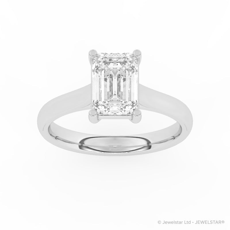 R-88200-AD-W  2.00ct D/VS2 Emerald Cut Lab Diamond Solitaire Ring (IGI Report Included)