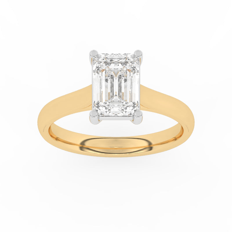 R-88200-AD-Y  2.00ct D/VS2 Emerald Cut Lab Diamond Solitaire Ring (IGI Report Included)